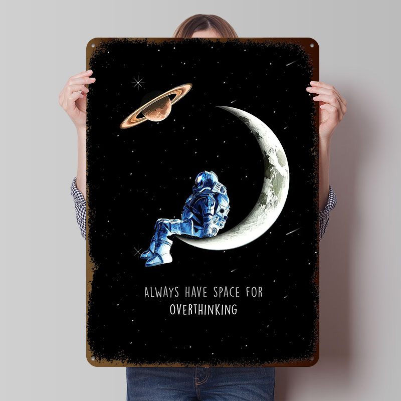 Retro Gaming Space - Space for Overthinking Tinplate Posters Customizable