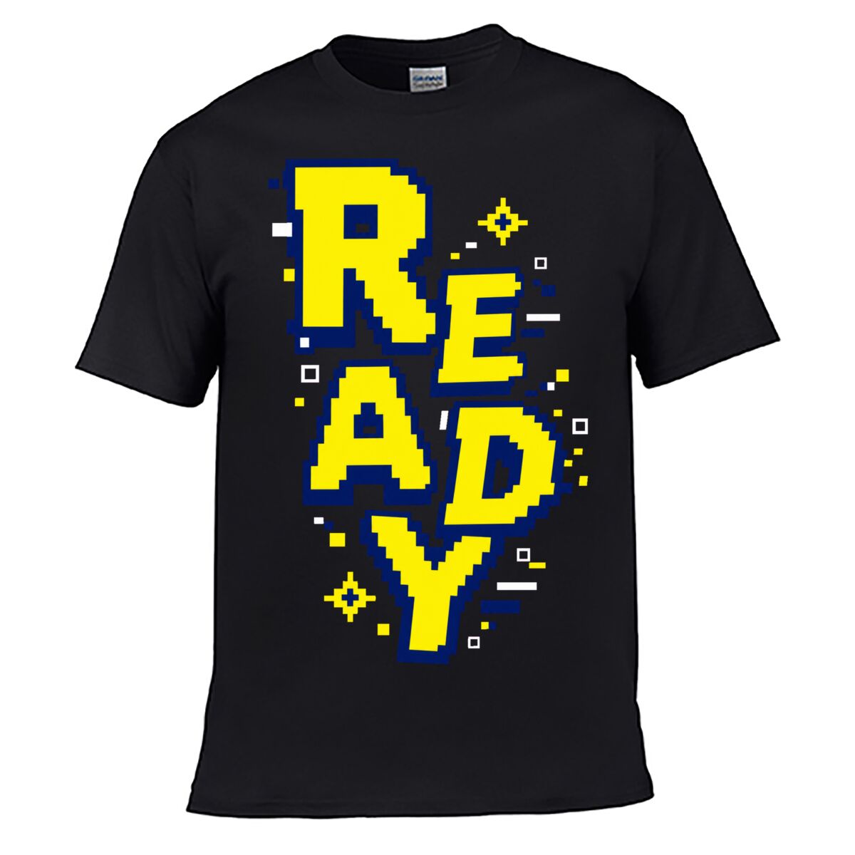 Retro Gaming Shops - Retro Pixel Ready Gaming Lettering Men