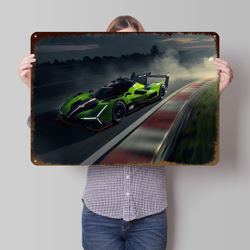 Green Race Car on Track Poster - đánh giá và giá Retro Gaming On