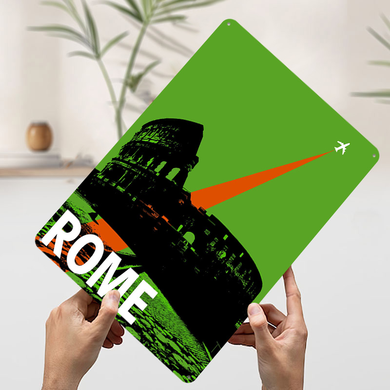 Rome Travel Metal Poster Custo - đánh giá và giá Retro Gaming Bar