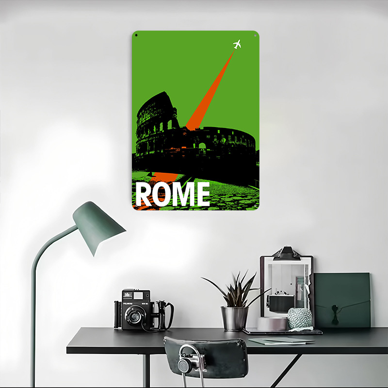 Rome Travel Metal Poster Custo - đánh giá và giá Retro Gaming Bar