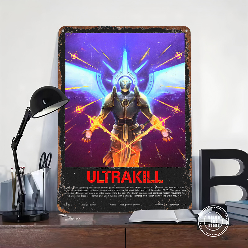 Ultrakill Game Metal Poster Cu - đánh giá và giá Retro Gaming Bar