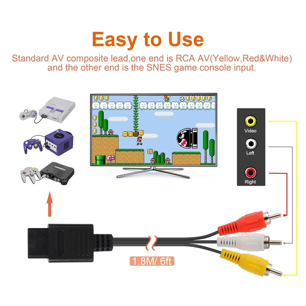 N64/Gamecube/SNES/SFC High Qua - đánh giá và giá Retro Gaming Cables