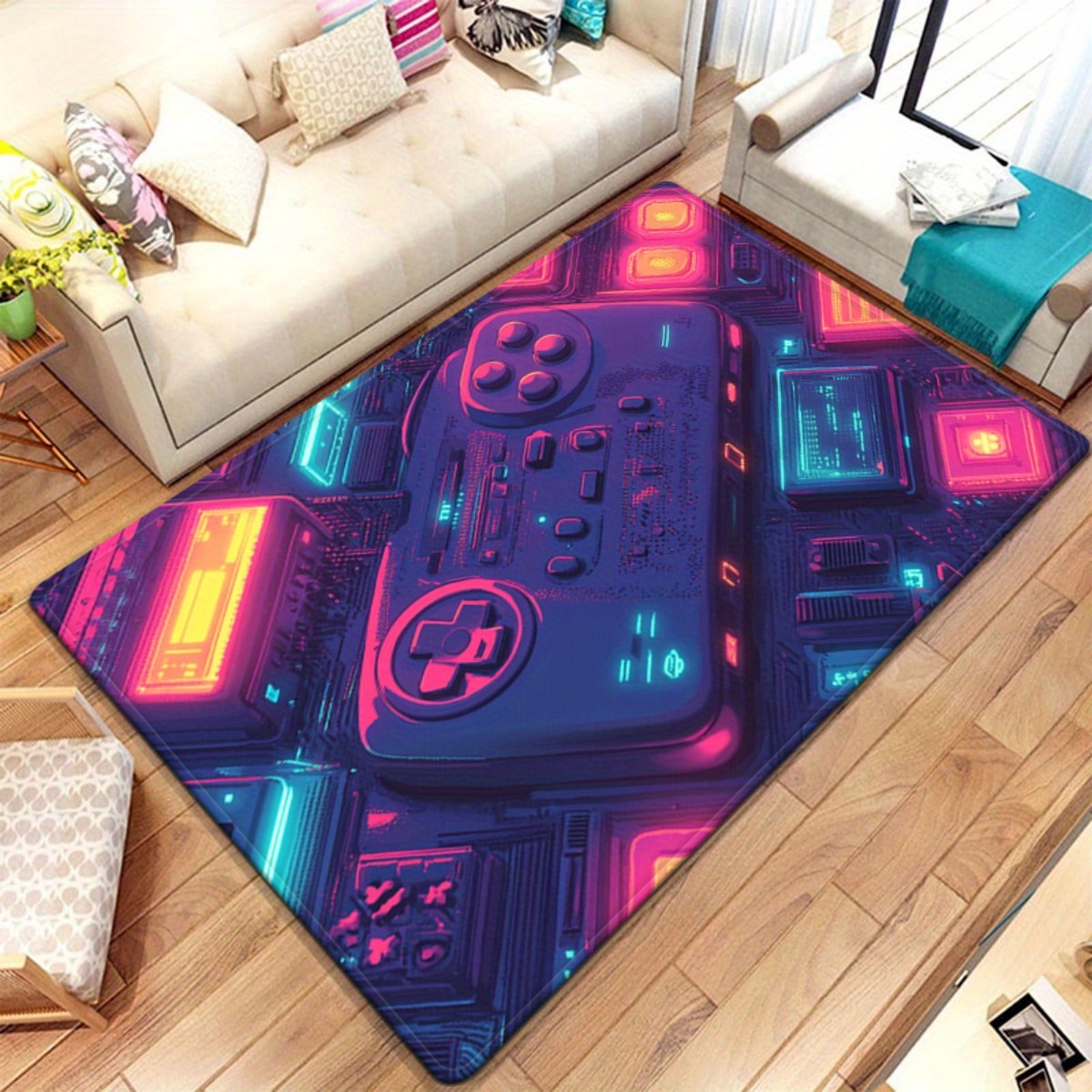Neon Gamer Rug – Retro Game Co - đánh giá và giá Retro Gaming Space